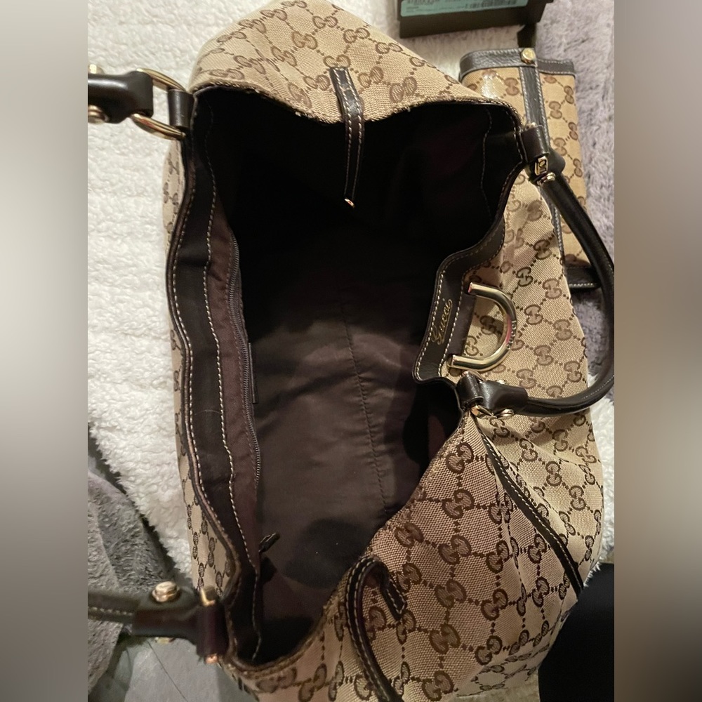 Large GG Canvas Abbey D-Ring Hobo, wallet, wallet plus key holder - Picture 2 of 16